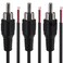 Yeebline RCA to Bare Wire Speaker Cable 3Pack 3FT RCA Male Plug Jack Adapter Connector to Bare Wire Open End Audio Cord for Amplifier Receiver Speakers