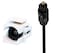DIYTECH Toslink Keystone Jack Female to Female SPDIF Coupler Includes Optical Audio Cable White 1Pack