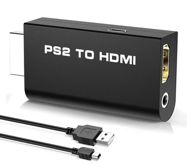 Alife PS2 to HDMI Converter Adapter 35mm Audio