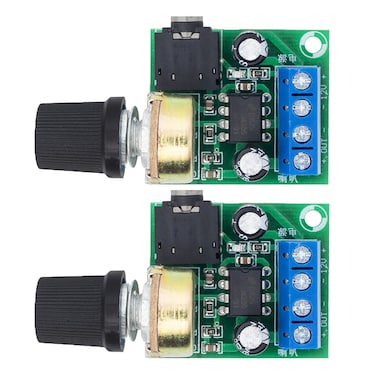 Acxico 2Pcs LM386 10W Mini Power Amplifier Board Audio Amplifier Module DC 312V Volume Adjustable Control