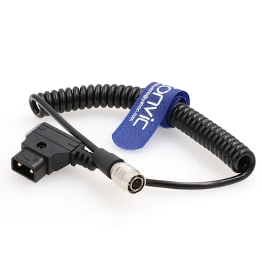 EONVIC Hirose 4Pin Male to DTap for Zoom F8 Sound Devices 633644688 Coiled Cable