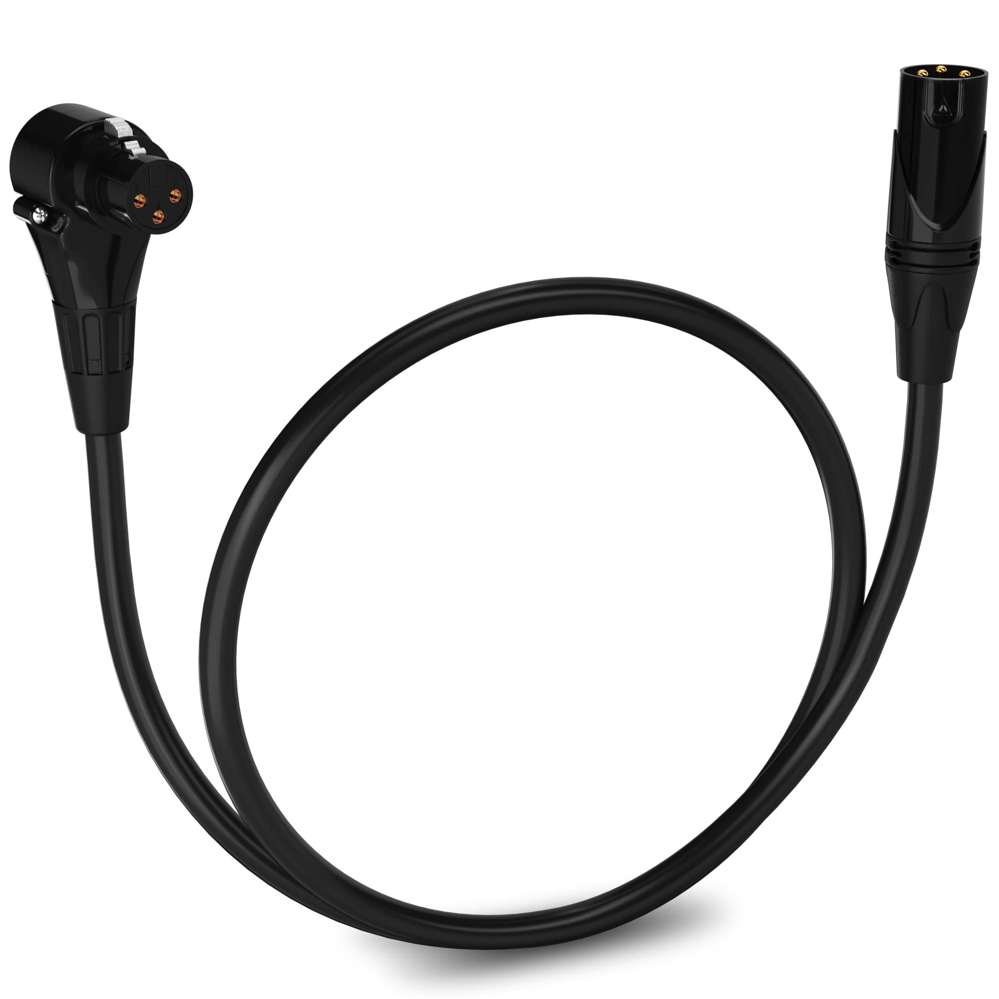 lyxpro Lyxpro 05m Right Angle Xlr Female To Xlr Male Microphone Cable xlr