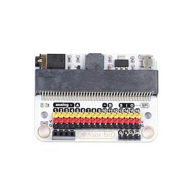 EF ELECFREAKS microbit Sensorbit 3v Expansion Board Mini Microbit Breakout Board with 16 GVS Interface Integrated Buzzer and Audio Jack Adapter Shield IO IIC Ports Compatible with Lego Jack