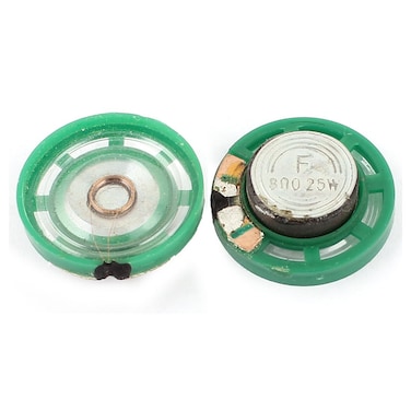 uxcell 2Pcs 8 Ohm 025W 27mm Dia External Magnet Mini Loudspeaker Horn Green