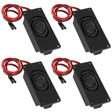 DWEII 4pcs Speaker 3 Watt 8 Ohm Mini Speaker 8ohm 3w Loundspeaker Micro Speaker with 254mm Dupont Interface Compatible with Arduino Motherboard and Small Electronic Projects