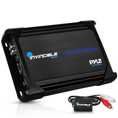 Pyle 12 Class AB Mosfet Amplifier  Invincible Series Bridgeable Amp 2 Channel 2000 Watts Max Mosfet PWM Power Supply HighCurrent Dual Discrete Drive Stages Advanced Protection Circuitry