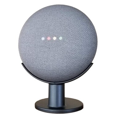 Mount Genie Charcoal  Google Home Mini Pedestal Improves Sound Visibility and Appearance  Cleanest Mount Holder Stand for Google Mini  Designed in USA Charcoal