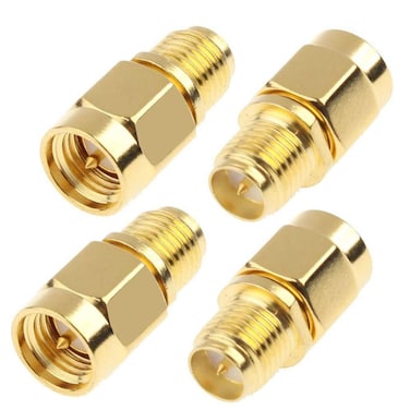 TengKo SMA Male Plug to RPSMA Female RF Straight Connector Gold Plating Adapter 4 PCS