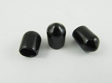 CAUME 100pcs Black Plastic Covers Dust Cap for RPSMA SMA Female Connector RF Adapter
