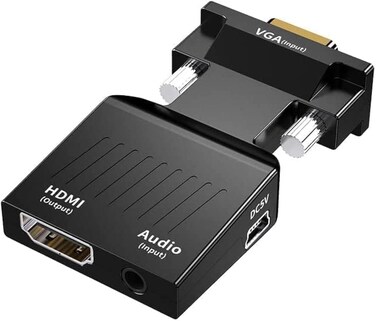FANTIA VGA to HDMI Adapter Converter with Audio AUX Cable 1080P 60Hz Resolution with Audio Support for Computer PC Laptop Monitor Beamer HDTV UVM