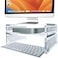 Mammoth DuraClear High Grade Heavy Duty Acrylic Mac Mini Monitor Set Up Riser Stand for Home and Office 12 Wide Base with 50LBs Load