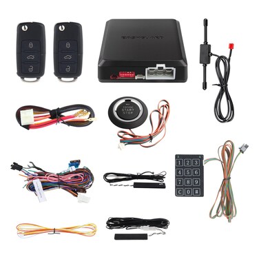 EASYGUARD EC002V PKE Car Alarm System Remote Starter Push Button Password keypad Keyless Go System hopping code