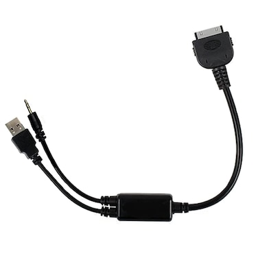 LODMOD Car AUX Y Cable Compatible for BMW Audio Music Interface to 35mm Male Jack  USB Adapter Cord for i Pod i Phone 4s