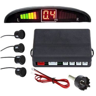 ZONETECH Zone Tech Car Reverse Backup Radar System  Premium Quality 4 Parking Sensors Car Reverse Backup Radar System with LED Display