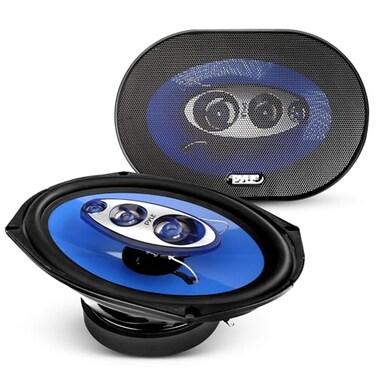 Pyle 4Inch 6Inch 240Watt 3 Way Speakers for Multi  Blue  PL463BL Wired
