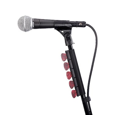 DAddario Accessories Mic Stand Pick Holder  Guitar Pick Holder for Mic Stands  Holds 10 Guitar Picks of Any Gauge and Size