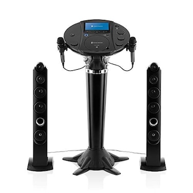 Singing Machine iSM1030BT Bluetooth Karaoke Pedestal Karaoke Machine with Speakers Blue
