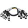 Seismic Audio  SARLX6x26 Channel XLR Colored MutilPatch Snake Cable 2 Feet  Shielded Audio Frequency Control Cable Snake 2