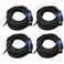Seismic Audio  SPRW50 4 Pack  50 Foot Raw Wire to Speakon Speaker Cable  16 Guage  PADJHome Audio