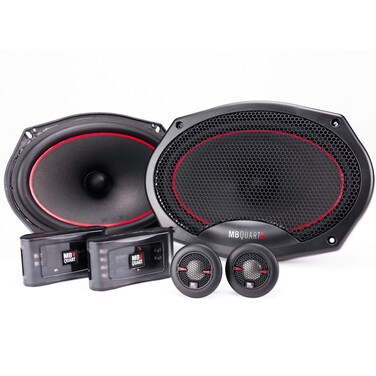 MB Quart RS1269 Reference 2Way Component Speaker System Black Pair  6x9 Inch Component Speaker System 240 Watt Car Audio 4 OHMS Grills Included