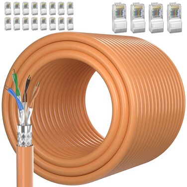 Soibke Cat 7 Ethernet Cable 100m orange