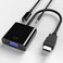 Alanph HDMIVGA 1080P Converter HDMI to VGA Adapter with 35mm Audio Jack and USB Power Supply for PC Laptop HDTV Projectors and More