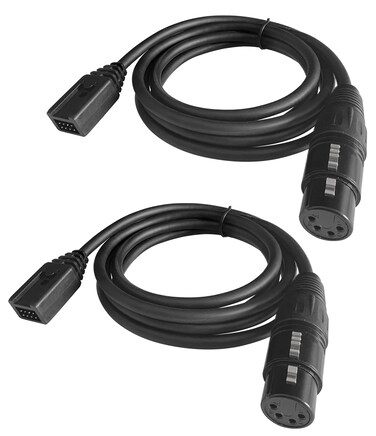 Interchangeable Headset Cable for ClearCom 300X45ft XLR Connector Microphone Headphone Wire for ClearCom CC110 CC300 CC220 CC400X4 Headsets 4 Pin XLR Female Adapter Headphone Cord2 Pack