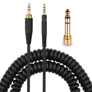 weishan HD598 Cable Coiled Aux Cord Replacement for Sennheiser HD598 Cs HD599 HD569 HD579 HD558 HD518 Headphone Audio Cable with 635mm Adapter 4 to 12ft Long