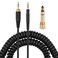 weishan HD598 Cable Coiled Aux Cord Replacement for Sennheiser HD598 Cs HD599 HD569 HD579 HD558 HD518 Headphone Audio Cable with 635mm Adapter 4 to 12ft Long