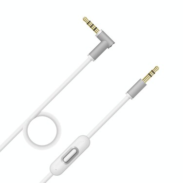 KAPON Beats Replacement Audio Cable Cord Wire with inline Microphone and Control for Beats by Dr Dre Headphones Solo Studio Pro Detox Wireless Mixr Executive Pill White