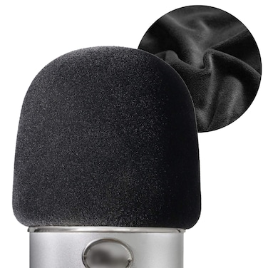 YOUSHARES Blue Yeti Windscreen  Mic Cover with Flocking Surface for Blue Yeti Microphone Yeti Pro Condenser Microphones Professional Yeti Mic Pop Filter