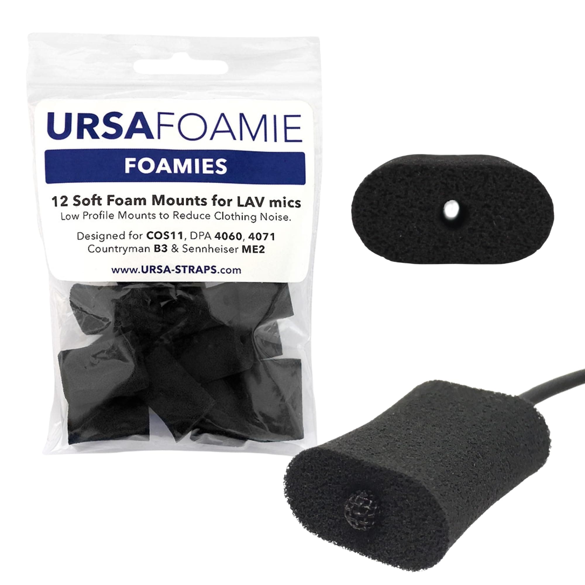 ursastraps Ursastraps Foamies Soft Foam Mounts For Wireless Lav Mics