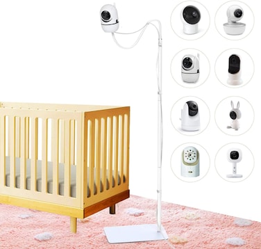 Infant Gadgets Baby Monitor Floor Stand Holder Compatible with Infant Optics Hello Baby Nanit Floor Stand Motorola Vava Baby Monitor Mount Secure Adjustable  Universal Mount