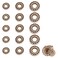 Wzttdm 15 PCS Wood Crystal Ball Stand Wooden Sphere Display Holder Wooden Sphere Stands for Home Decor Gemstone  3 Size