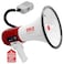 Pyle Megaphone 50Watt Siren Bullhorn  Bullhorn Speaker wDetachable Microphone Portable Lightweight Strap  Rechargeable Battery  Professional Outdoor Voice for Police  Cheerleading  PMP57LIA
