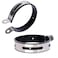 Mokuo 2Pcs Universal Stainless Steel Exhaust Clamp Exhaust Bracket Clip Suitable for Most Motorcycle Exhaust Pipes