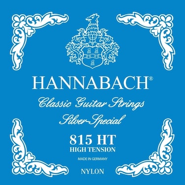 Hannabach 652537 Series 815 Silver Special High Tension String Set for Classic Guitar  Blue