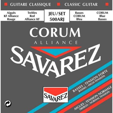 Savarez 500ARJ Strings for Alliance Corum Mixed Tension Set Classical Guitar RedBlue