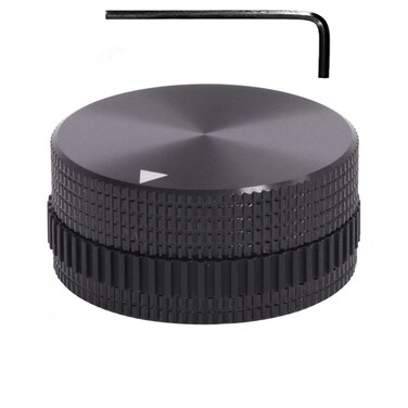 Szliyands 40 x 18mm Aluminum Alloy Potentiometer Control Knob Volume Audio Electric Guitar Bass Screw Type for 6mm Diameter Shaft Black