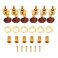 Gold Guitar TunersGuitar Tuning Peg Buttons Machine Head Guitar Tuning Key Buttons Cap 3L3R Tuning Pegs Locking Tuners Machine Heads Guitar Tuner Buttons Knobs for Acoustic Electric GuitarGold