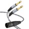 JOLGOO XLR Male to Dual 14 TS Mono Y Splitter Microphone Cable XLR Male to Dual 635mm TS Y Adapter Cord 33 Feet