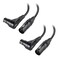 Cable Matters 2Pack Right Angle XLR Cable Short XLR Microphone Cable 1 Foot OxygenFree Copper OFC XLR Right Angle Cable Mic Cord XLR Speaker Cables Black
