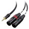 Cable Matters 35mm 18 Inch TRS to 2 XLR Cable 6 ft Male to Male Aux to Dual XLR Breakout Cable