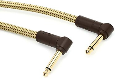 Fender Deluxe Series Instrument Cable  3 ft  ANGANG  Tweed