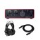 Focusrite Scarlett Solo 4th Gen USB Audio Interface with Scarlett Mic Pre Air Mode and Loopback Bundle with ClosedBack Studio Headphones and XLR Cable 3 Items