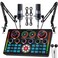Keten Podcast Equipment Bundle AllinOne Audio Interface DJ Mixer with 2 XLR Condenser Microphones Recording Studio Kit Live Sound Card for Singing BroadcastLive StreamingGamingVoice Over