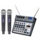 BOMGE 6 channel Audio DJ Console Mixer with Dua UHF Wireless MicrophonehMP3USB Bluetooth 48V phantom16 EchoDelay for Home Studio Recording DJ Network Live Karaoke PC Guitar