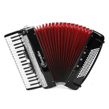 Rowadtim Accordion 37 Keys 96 Bass Keyboard Accordion  For Beginners Students and Professionals with Convenient Accordion Strap and Backpack Black