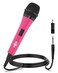 Singing Machine Wired Microphone for Karaoke Pink  Unidirectional Dynamic Vocal Microphone  PlugIn Microphone for Karaoke Machine AMP  Speaker  Mic for Singing Public Speaking  Parties