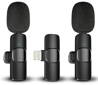 Caymuller Professional Wireless Lavalier Lapel Microphone Mini Lapel Mics PlugPlay 24G UltraLow Delay Noise Reduction Chip for Video Recording Interview Podcast Vlog YouTube Tiktok